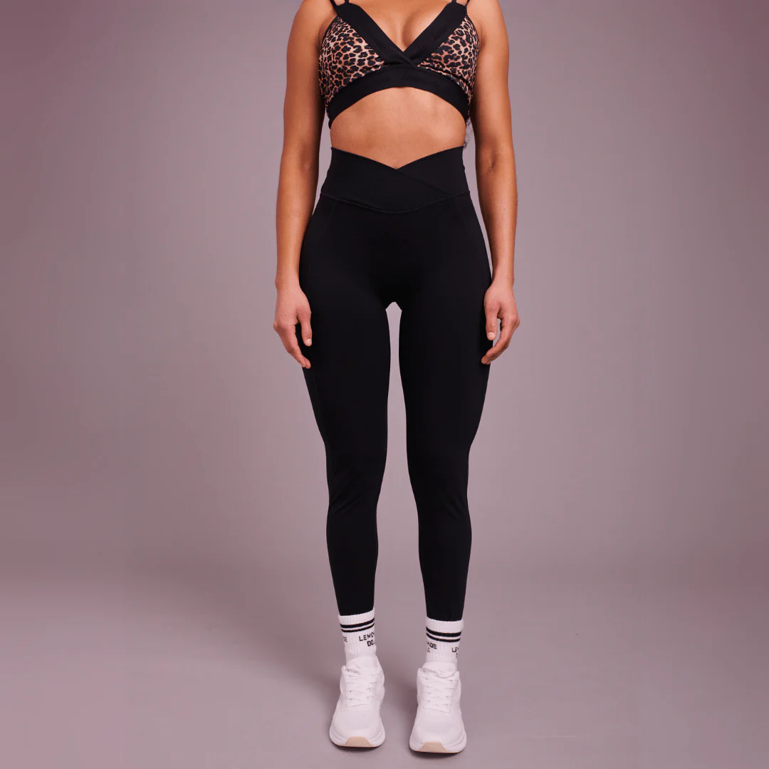 Wrap Waist Legging - Black - Image 3