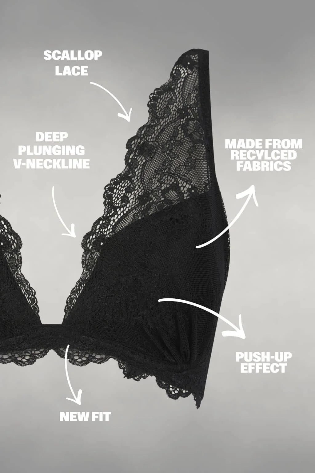 All Wonder, Push Up Bra & Brief Set - Black - Image 6