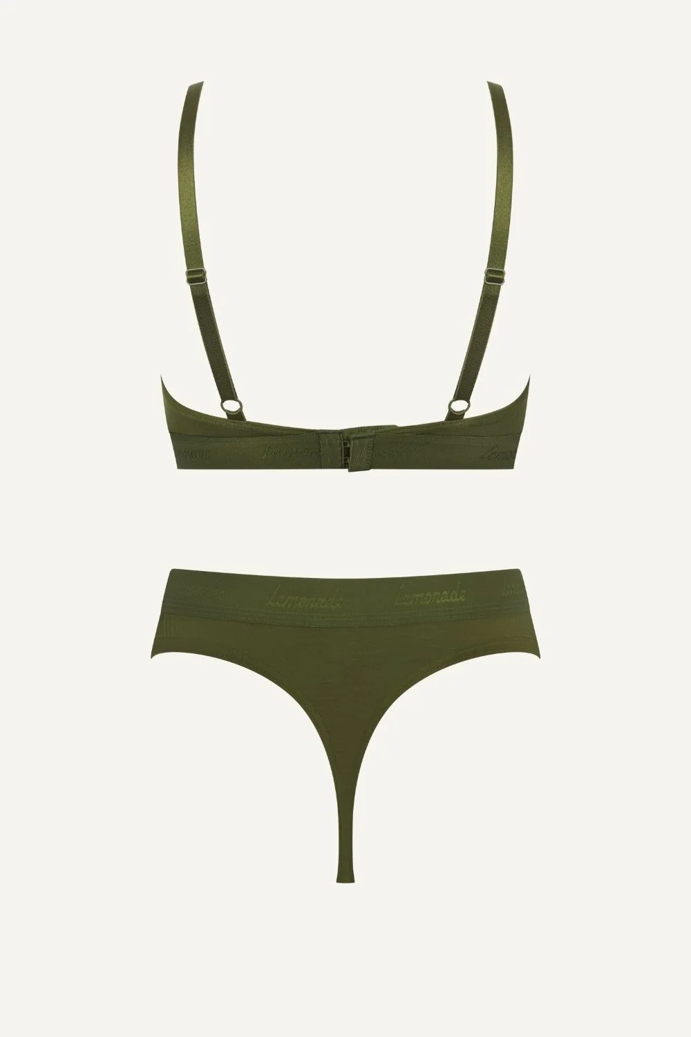 Everyday Eco Bralette & Thong Set - Khaki - Image 6