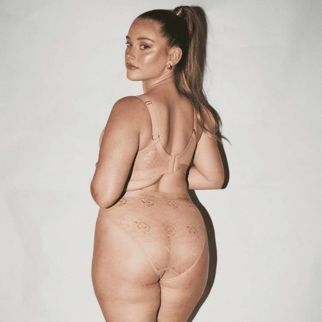 Nude Lace Brief - Caramel