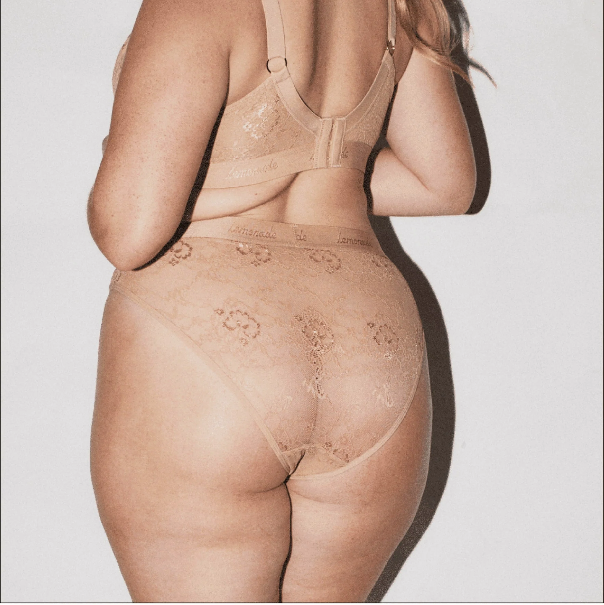 Nude Lace Brief - Caramel - Image 3