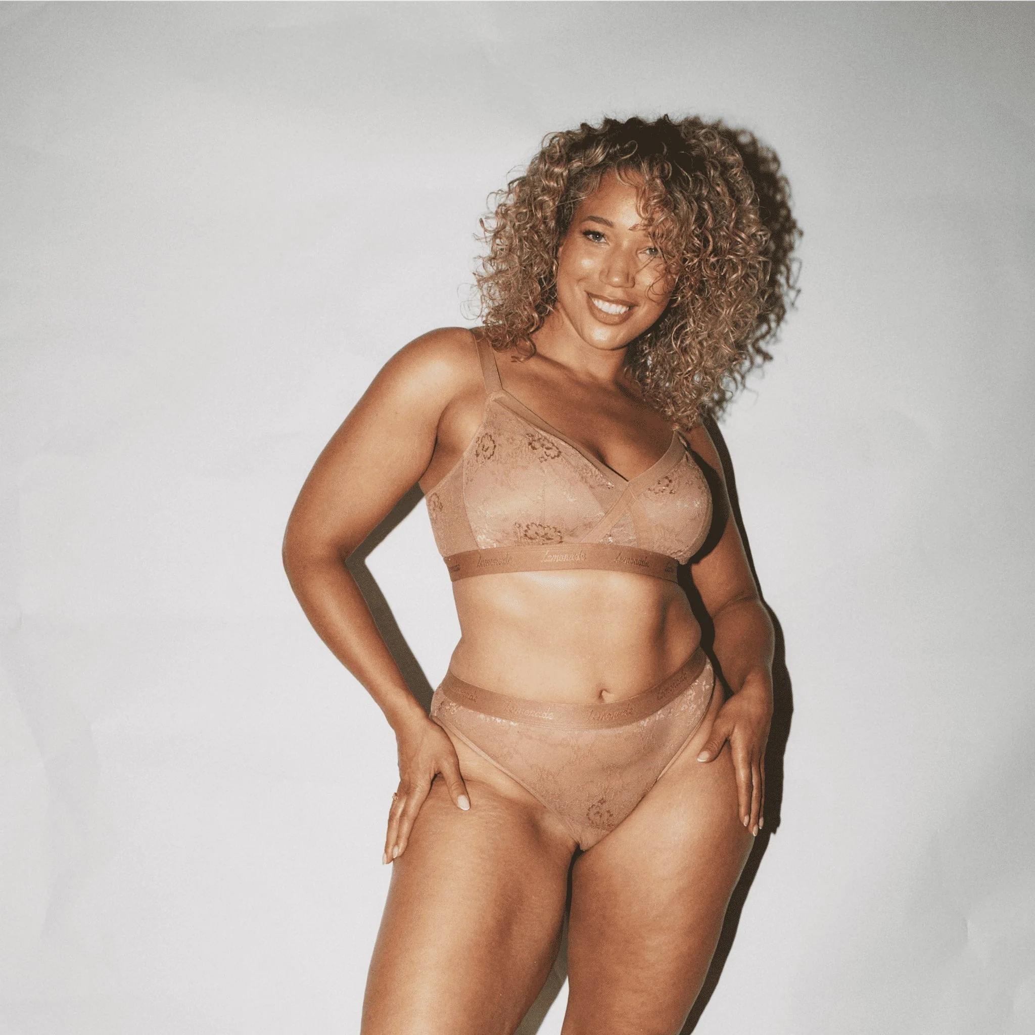Nude Lace Brief -  Mocha - Image 4