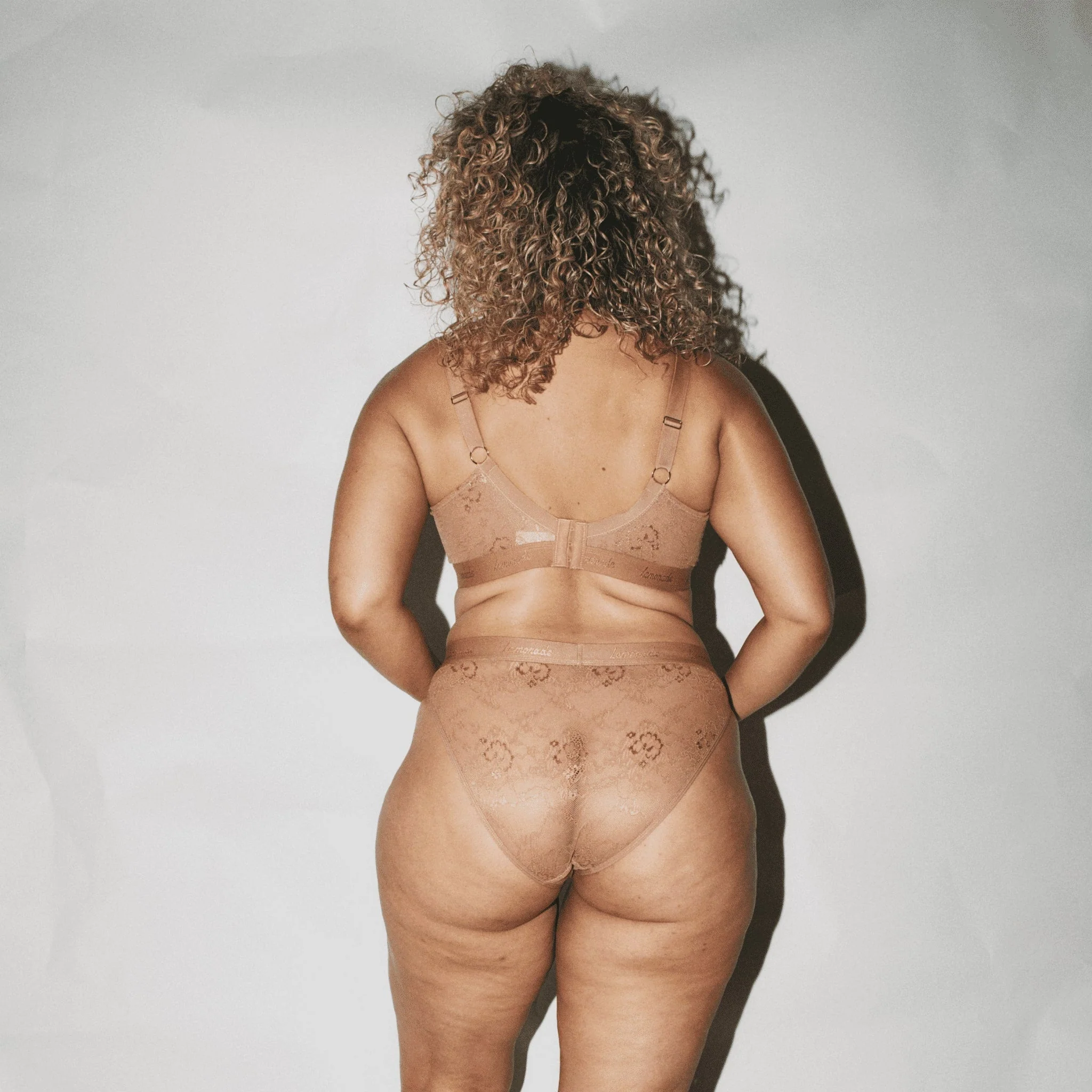 Nude Lace Brief -  Mocha - Image 5