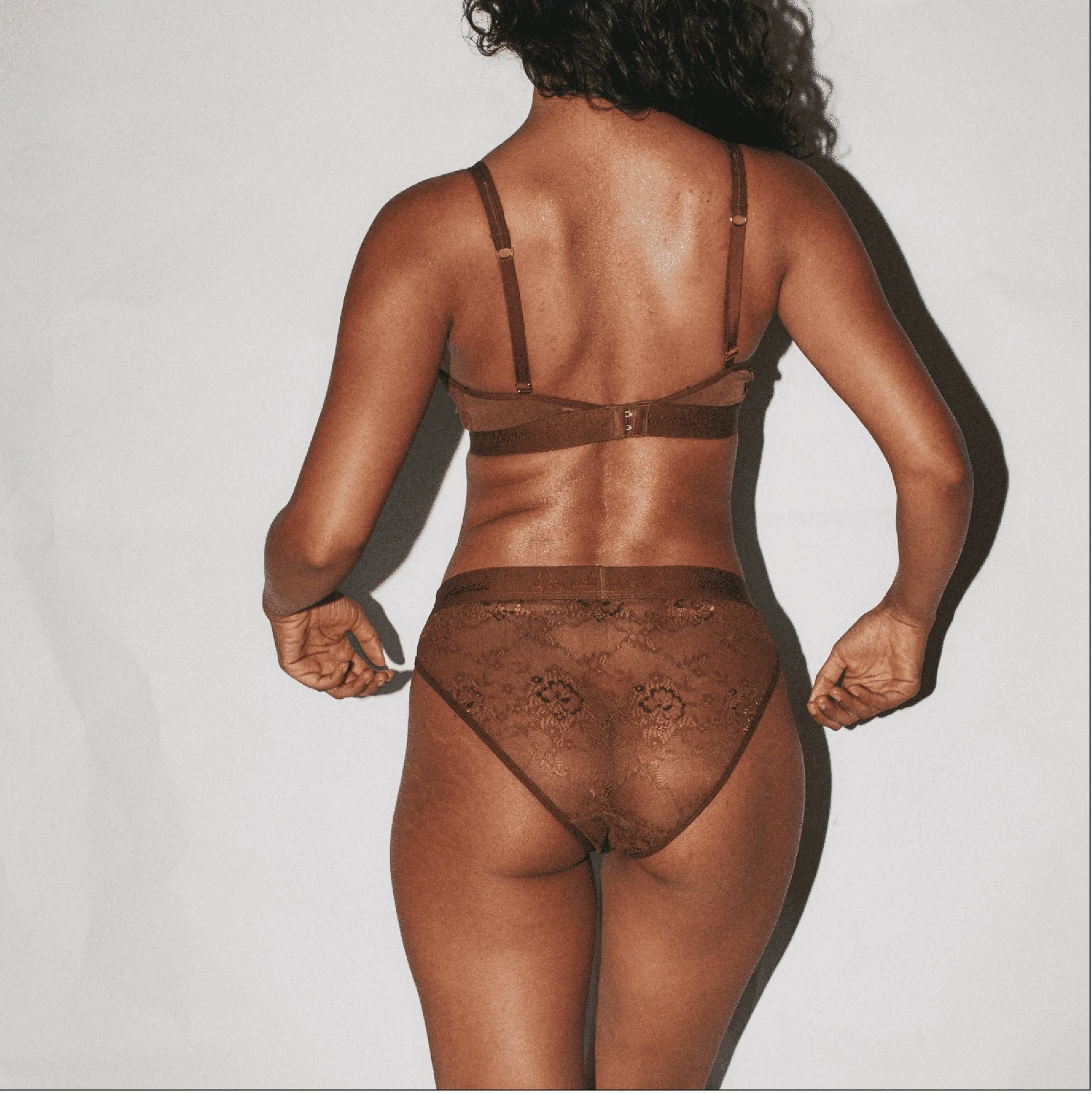 Nude Lace Brief - Toffee - Image 4