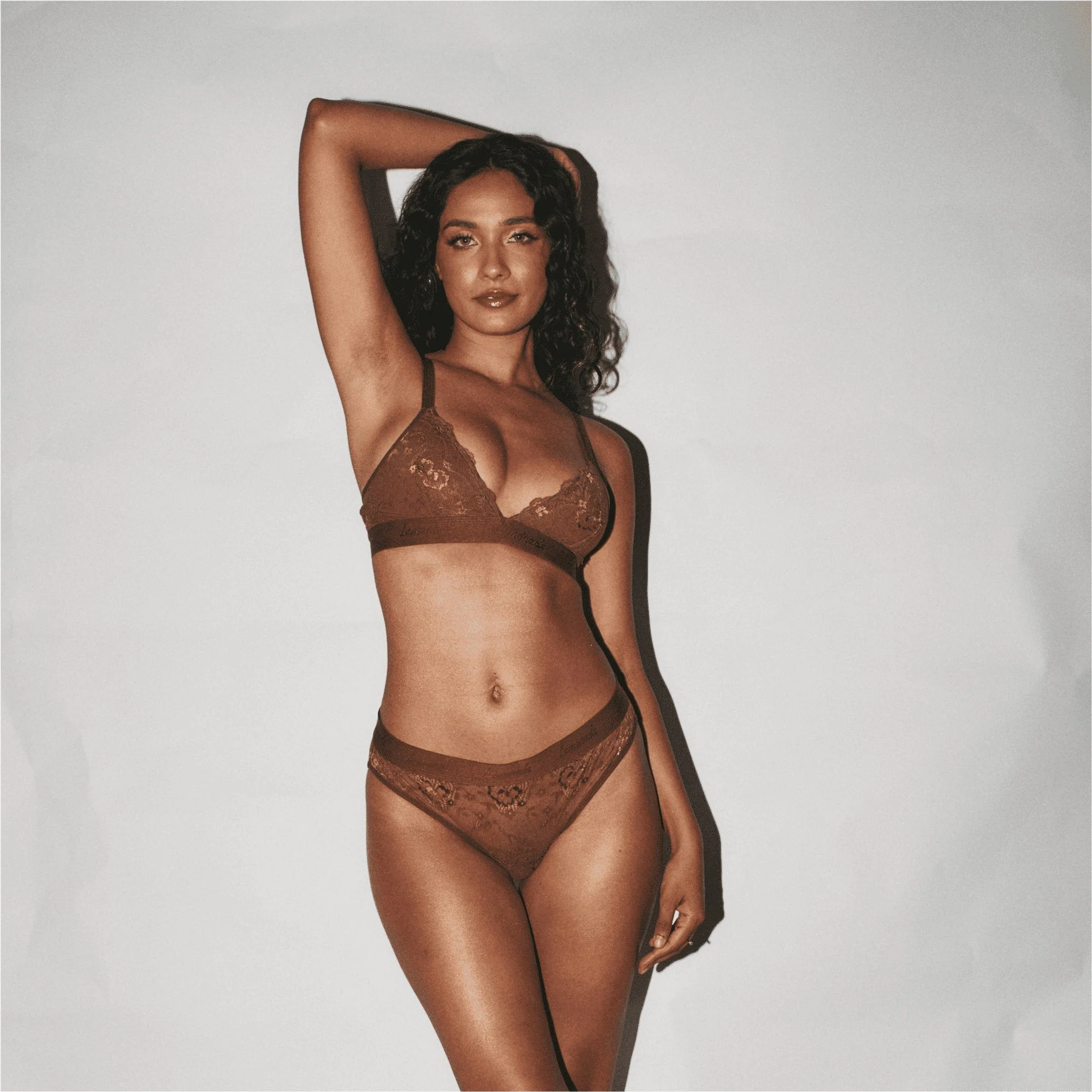Nude Lace Brief - Toffee - Image 5