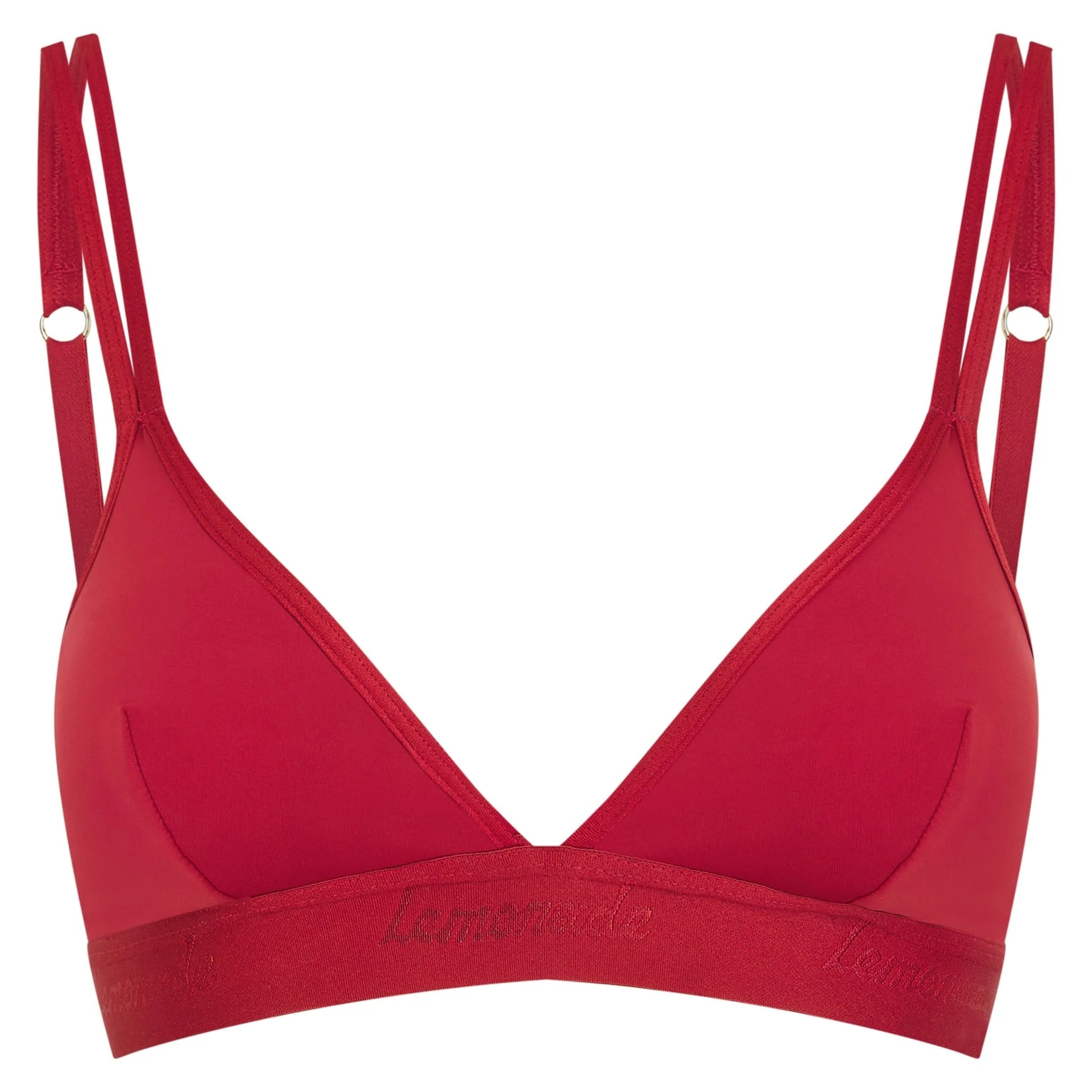 Second Skin Triangle Bralette - Deep Red - Image 2