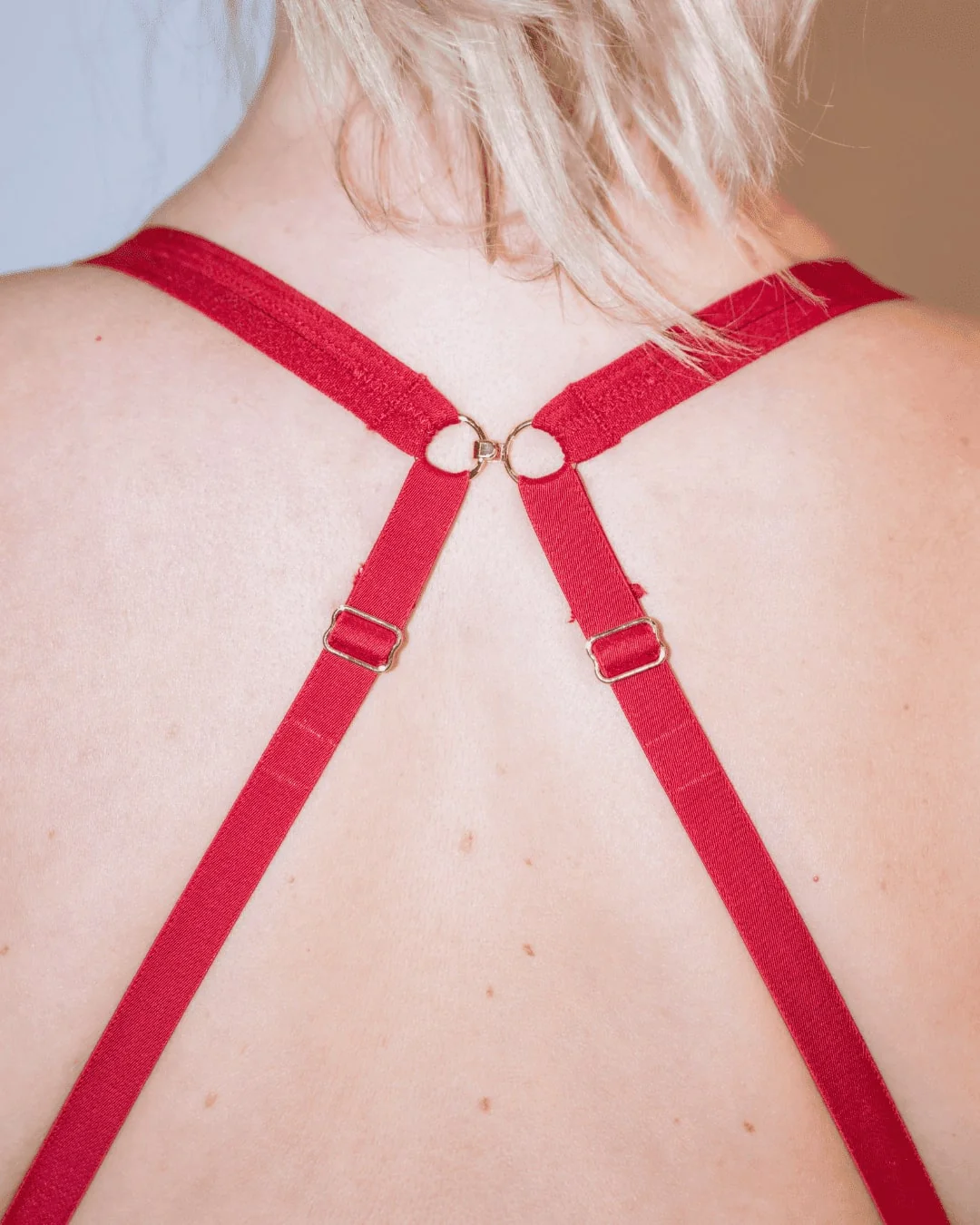 Second Skin Triangle Bralette - Deep Red - Image 9