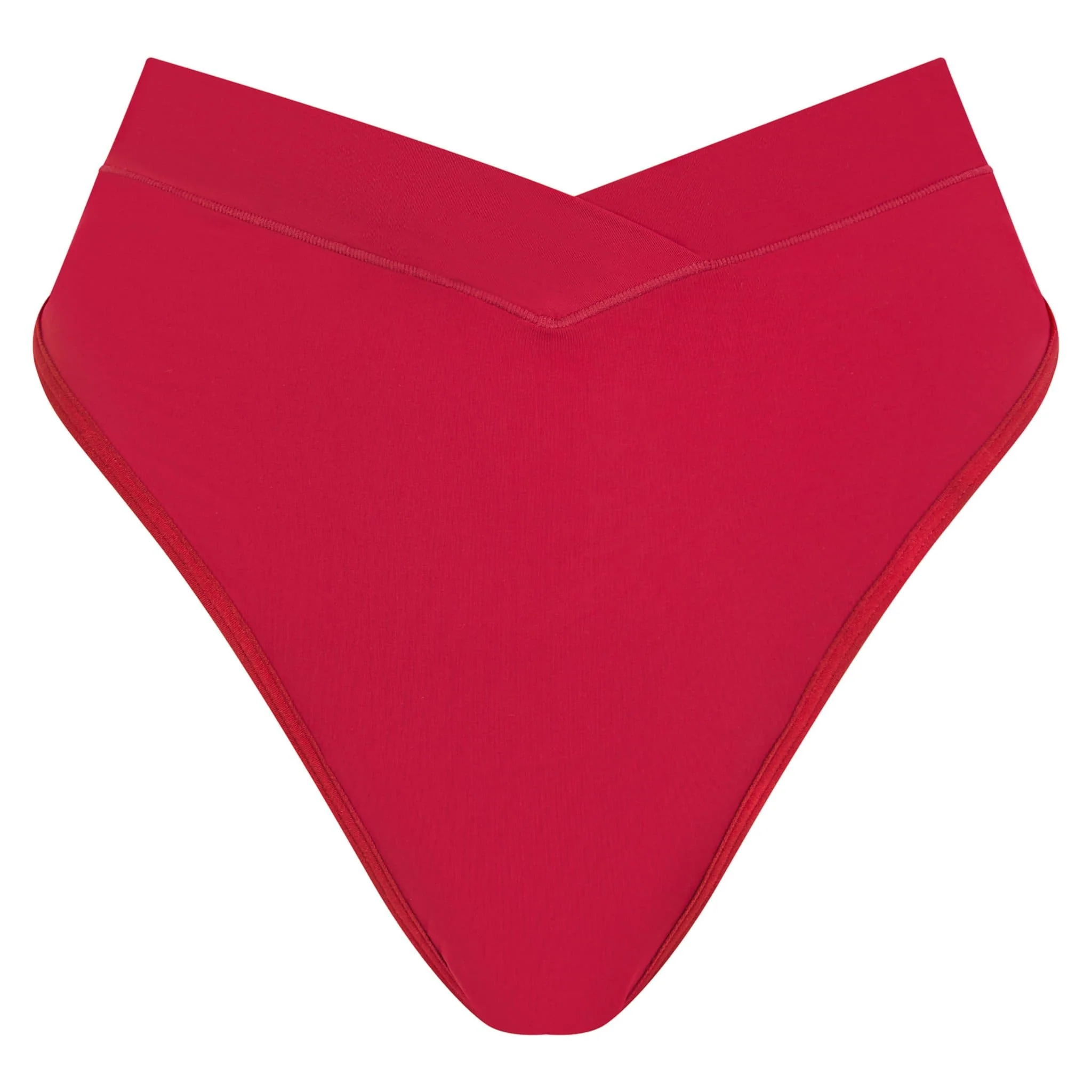 Second Skin Wrap Thong - Deep Red - Image 2