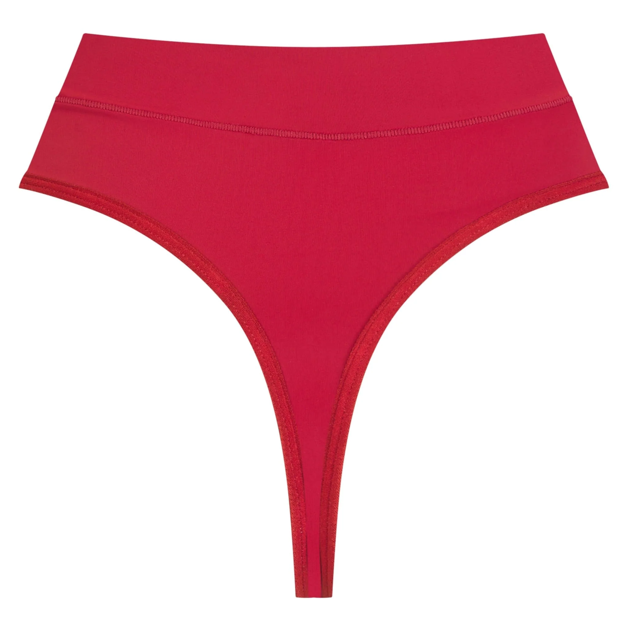 Second Skin Wrap Thong - Deep Red - Image 7