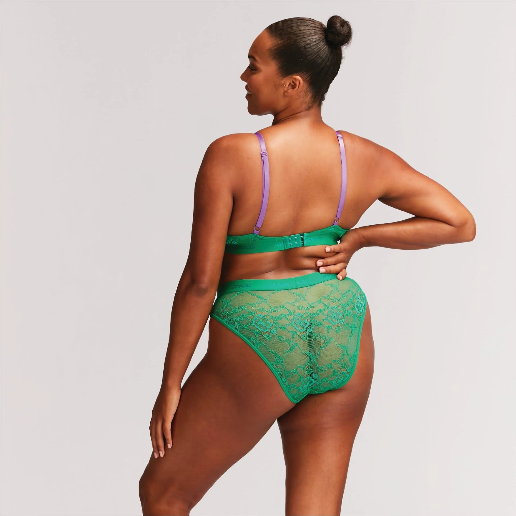 Signature Lace Bralette - Emerald - Image 2
