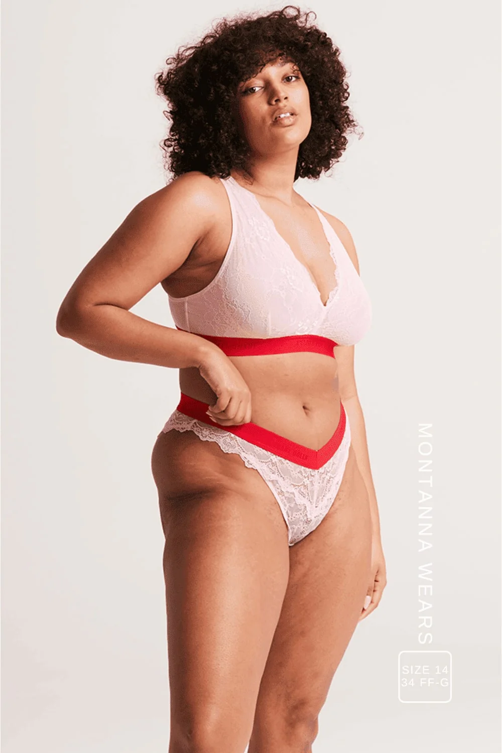 Signature Lace V Brazilian - Light Pink - Image 8