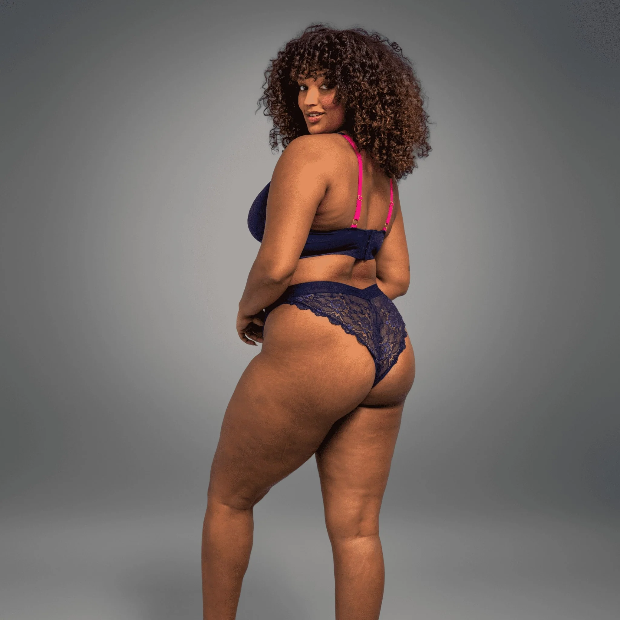 Signature Lace Brazilian - Navy - Image 3