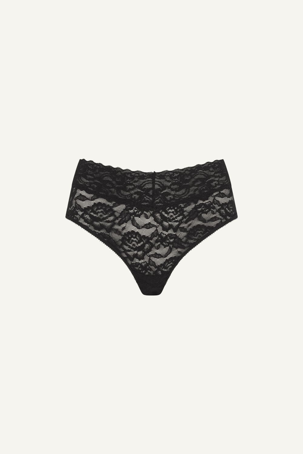 Stretch Lace Brief - Black - Image 2