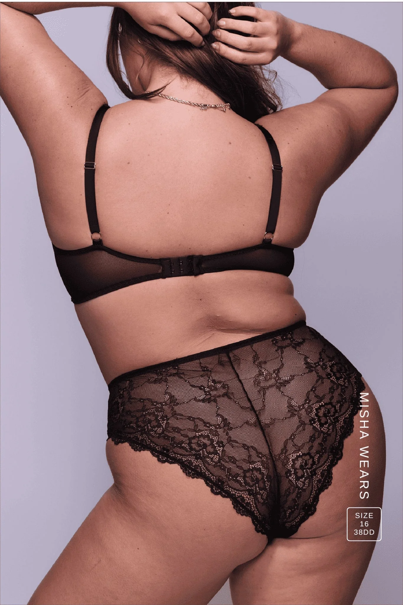 All Wonder, Push Up Bra & Short Set - Black - Image 7